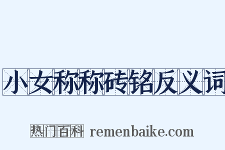 小女称称砖铭反义词是什么意思的图片